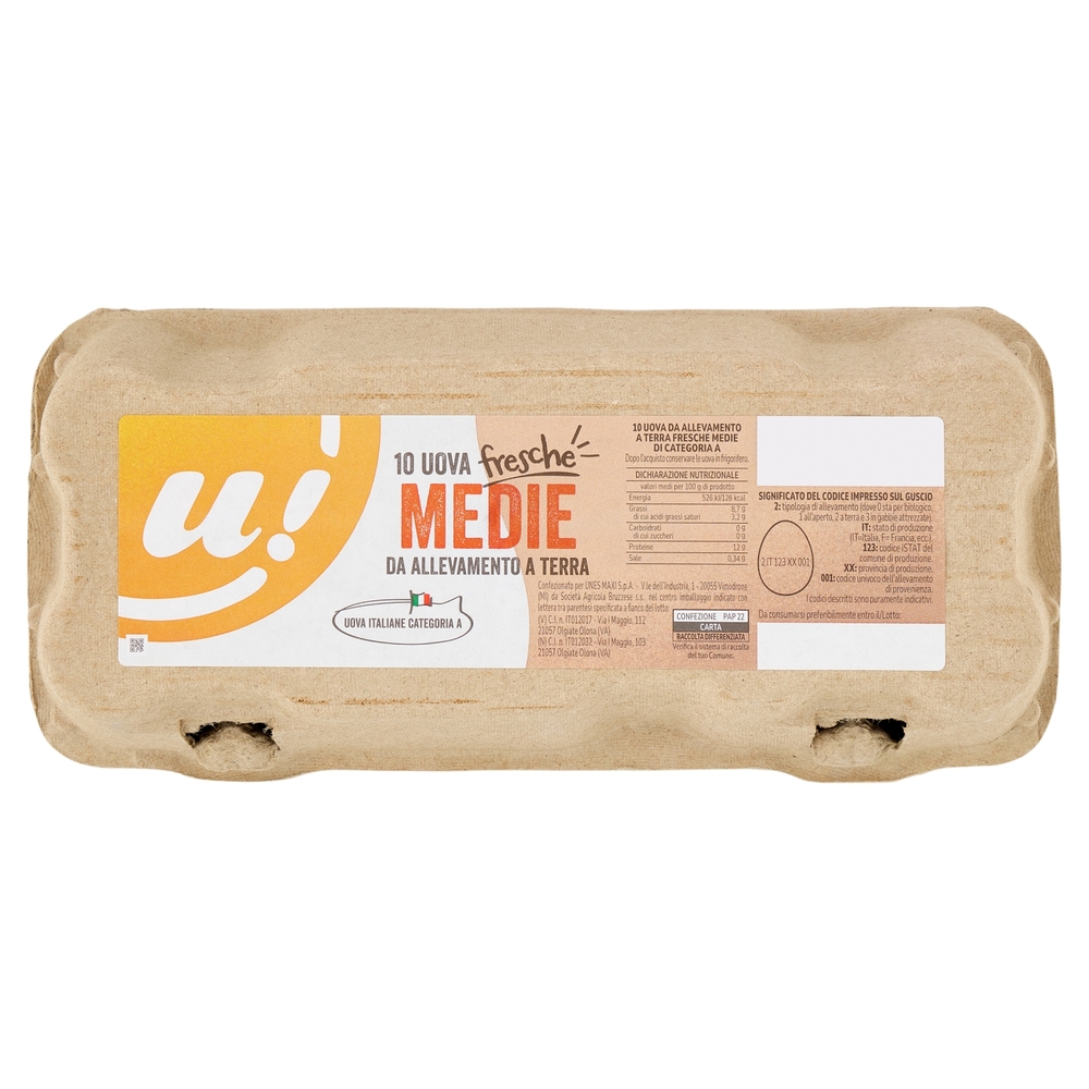 10 Uova Fresche Medie U!